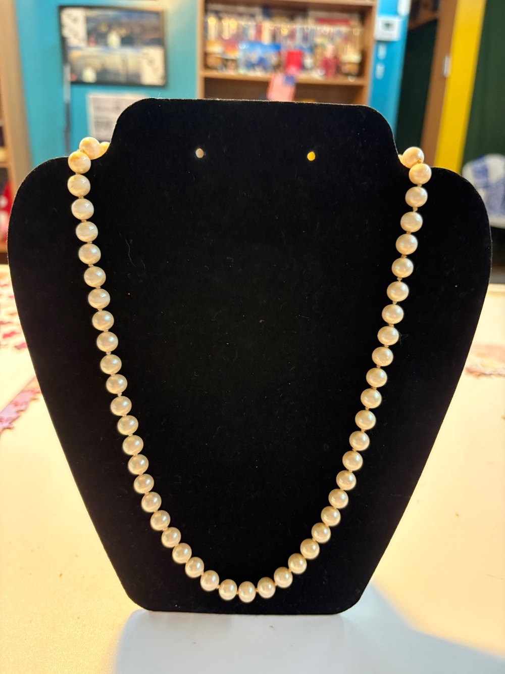 Classic Pearl Strand Necklace - Faux Ivory Pearls